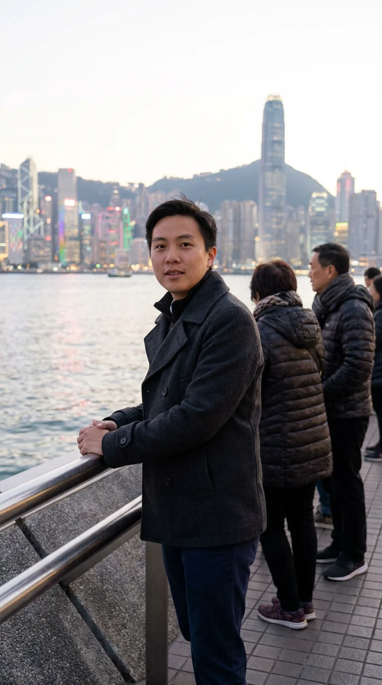 Story 示範：夜晚嘅維港海旁